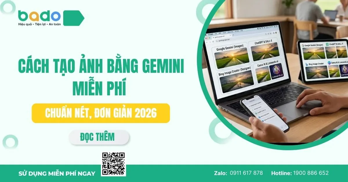 Cách tạo ảnh bằng Gemini miễn phí chuẩn nét, đơn giản 2026
